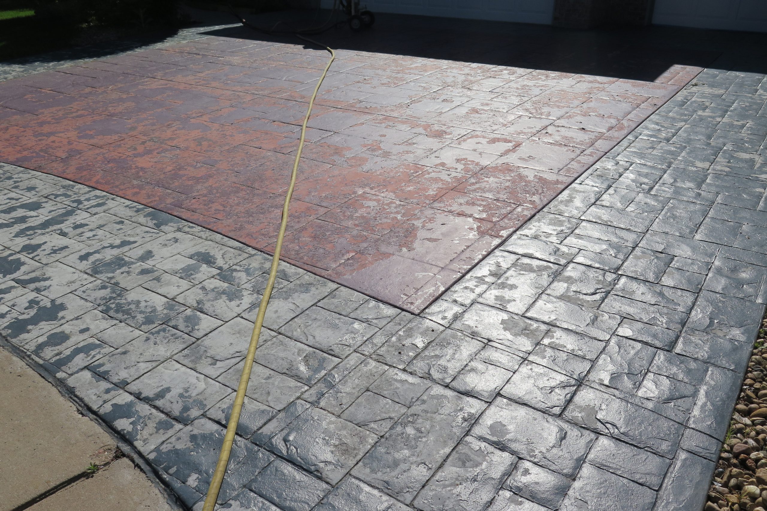 Media Blasting Concrete Sealer Removal Before